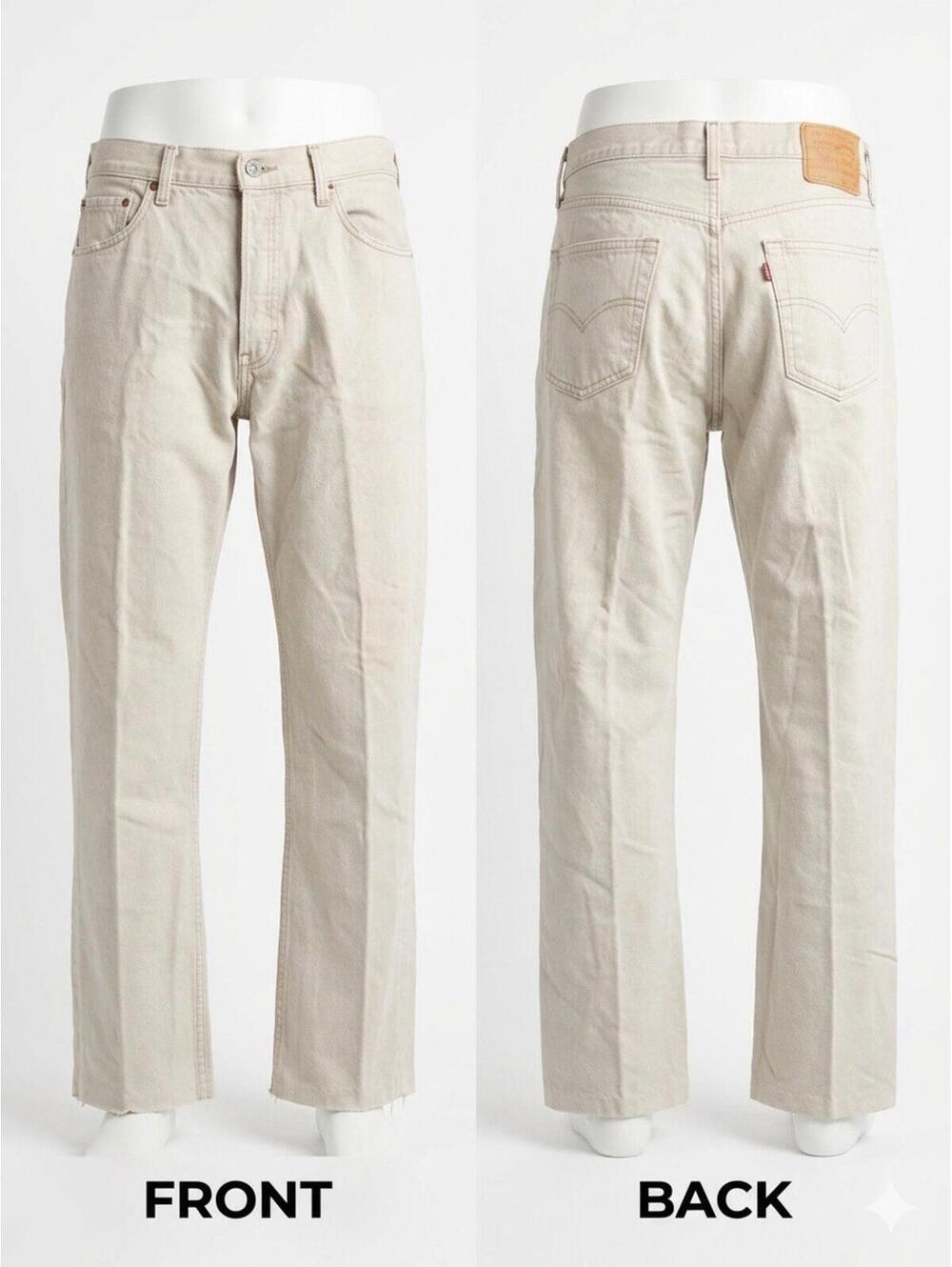 👖 Levi’s 501 Straight‎ Leg Jeans Beige Men W32xL30 Button Fly 07-20 👖